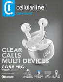 CellularLine Core Pro TWS Trådløse Ørepropper - Hvit