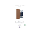 Lommebok med magnetdeksel iPhone 14 Pro - Brun