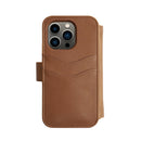 Lommebok med magnetdeksel iPhone 13 Pro - Brun