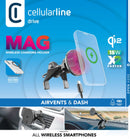 CellularLine Mobilholder til bil med Qi2/Magsafe lader