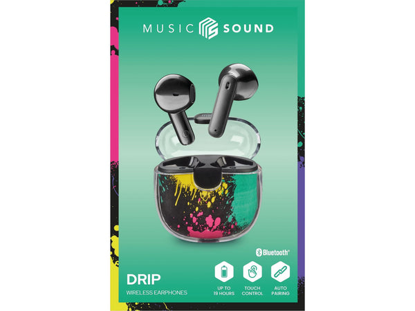 MusicSound Drip Trådløse Ørepropper - Spray Paint