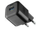 CellularLine GaN 30W Duo Strømadapter USB-C og USB-A