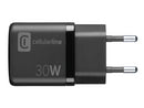 CellularLine 30W Multipower Strømadapter USB-A og USB-C