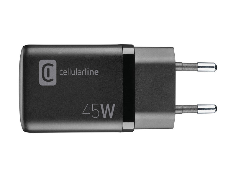 CellularLine 45W GaN Multpower Micro Strømadapter USB-A og USB-C