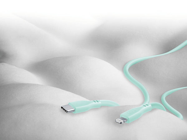 CellularLine ladekabel USB-C til Lightning 1,2m - Grønn
