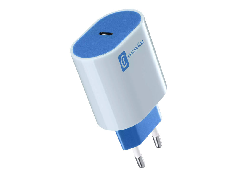 CellularLine 20W Strømadapter USB-C - Blå