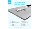 Anker Zalo 240W Ladekabel USB-C til USB-C 1,8m - Hvit
