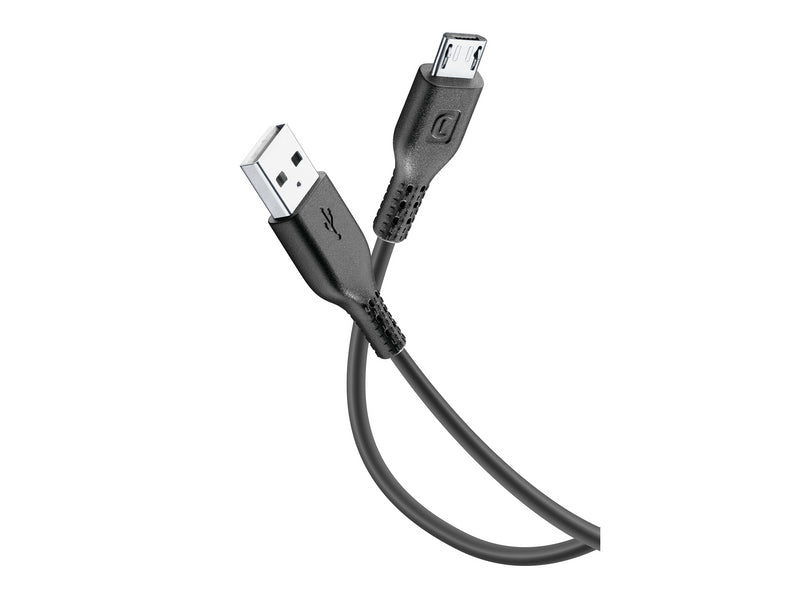 CellularLine ladekabel USB-A til Micro-USB 1,2m - Svart