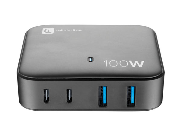 CellularLine 100W Multipower Stømadapter USB-A og USB-C