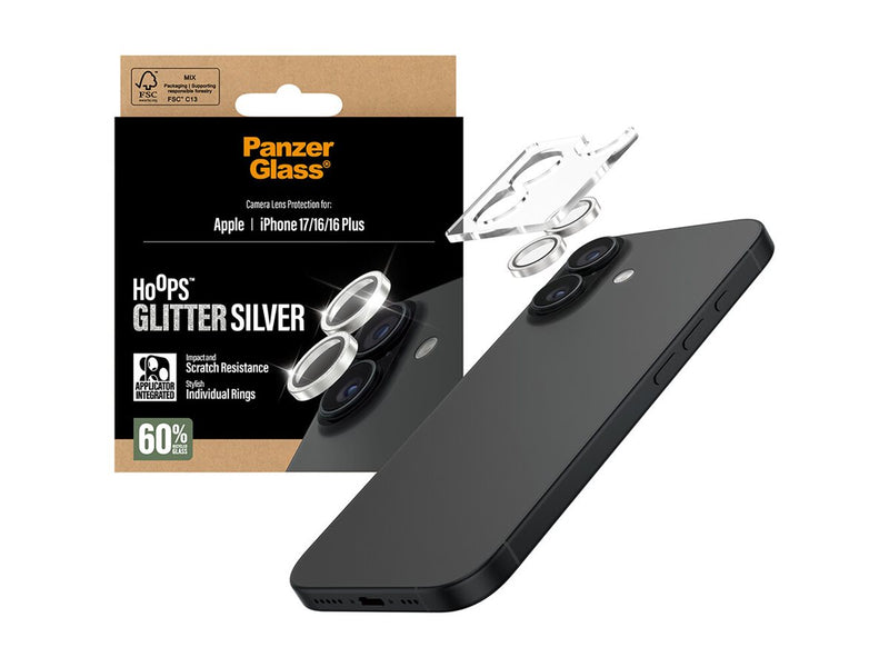 PanzerGlass Linsebeskyttelse iPhone 17/16/16 Plus - Sølv