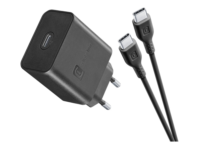 CellularLine 45W Strømadapter USB-C m/kabel