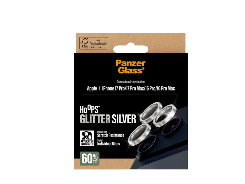 PanzerGlass Linsebeskyttelse iPhone 17 Pro/16 Pro/17 Pro Max/16 Pro Max - Sølv