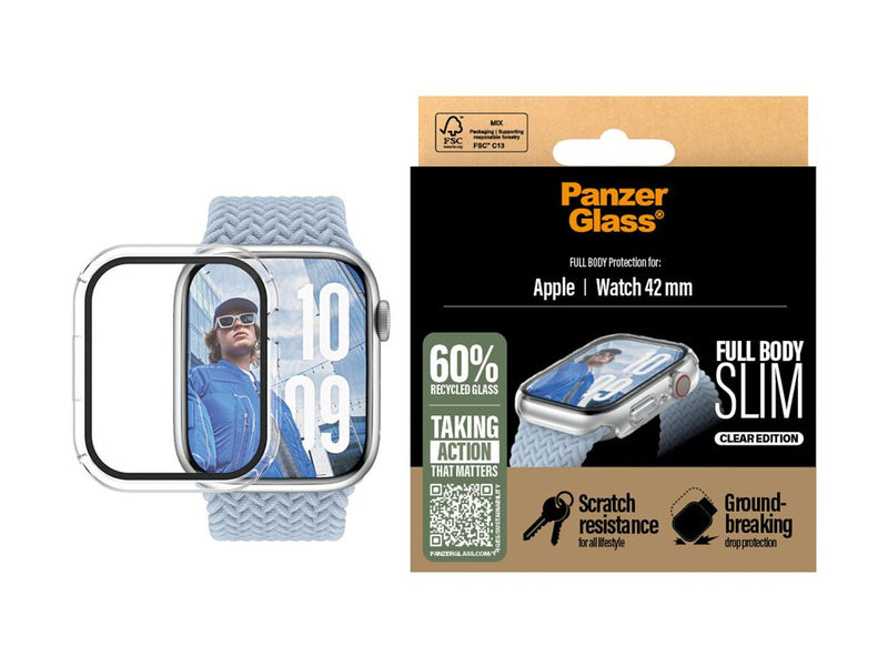 PanzerGlass Snappie Full Body Skjermbeskyttelse Apple Watch 10 42mm - Gjennomsiktig