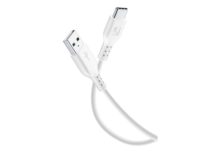 CellularLine ladekabel USB-A til USB-C 3m - Hvit