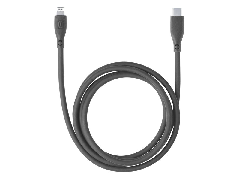 CellularLine ladekabel USB-C til Lightning 1,2m - Grå