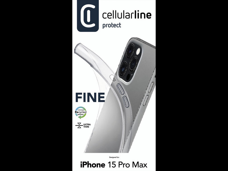 CellularLine Gummideksel iPhone 15 Pro Max - Gjennomsiktig