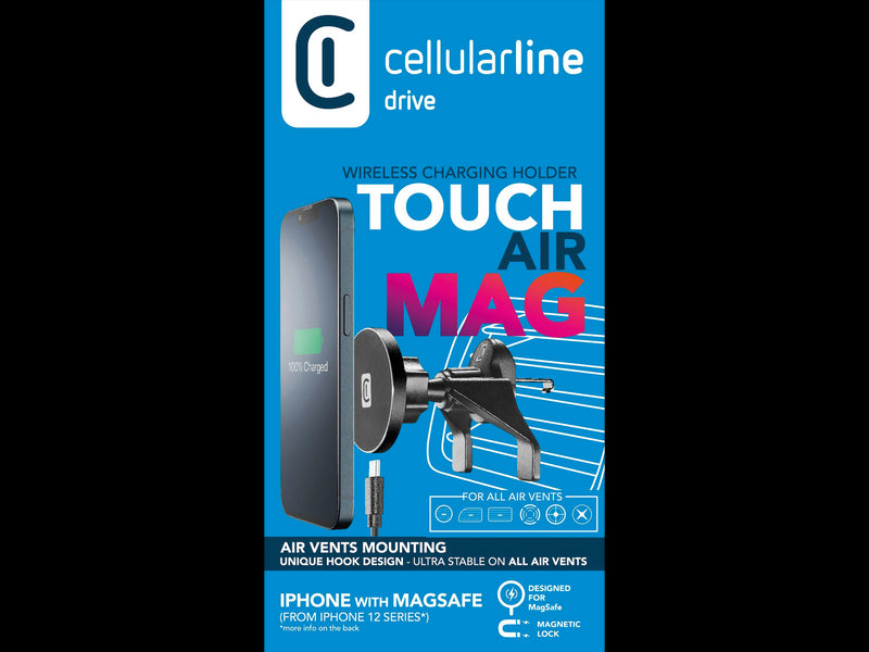 CellularLine Touch Air Mobilholder til bil med Magsafe - Svart