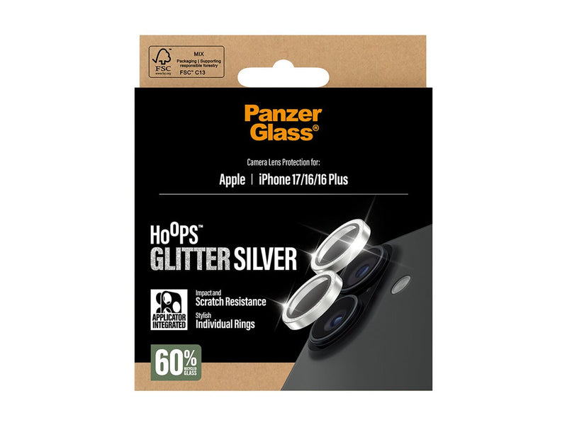 PanzerGlass Linsebeskyttelse iPhone 17/16/16 Plus - Sølv