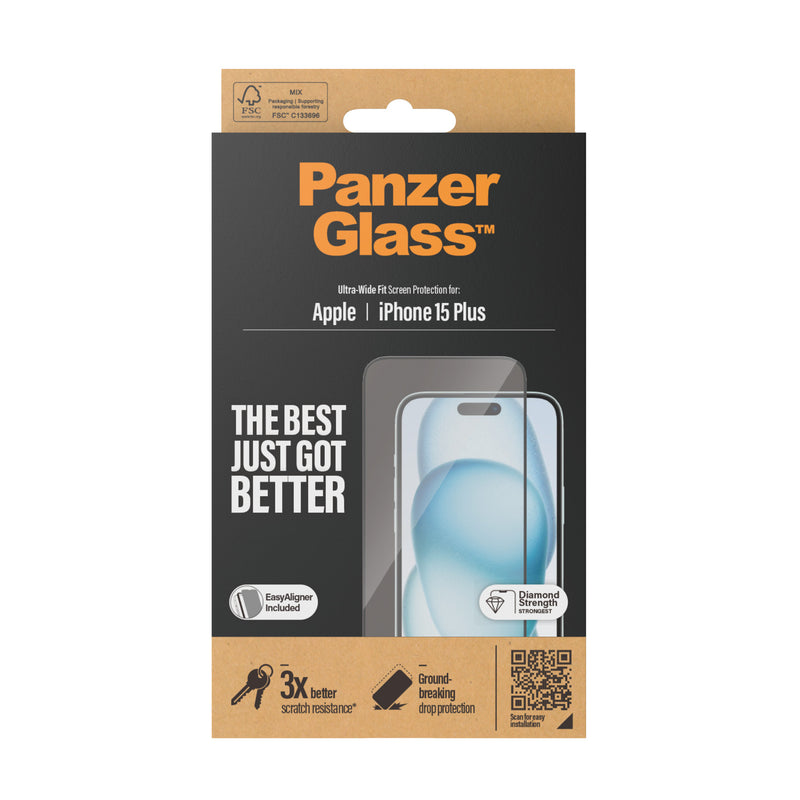 PanzerGlass Skjermbeskyttelse iPhone 15 Plus