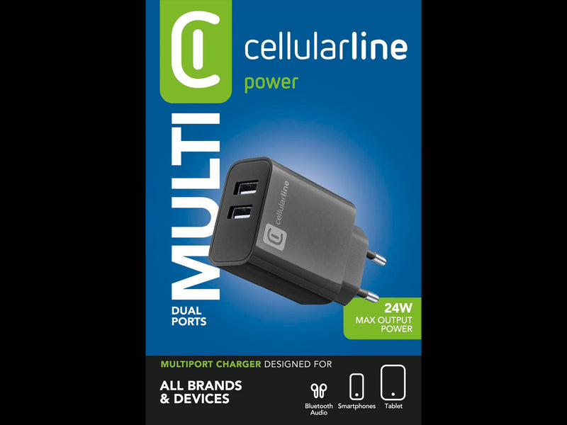 CellularLine 24W Multipower Strømadapter USB-A