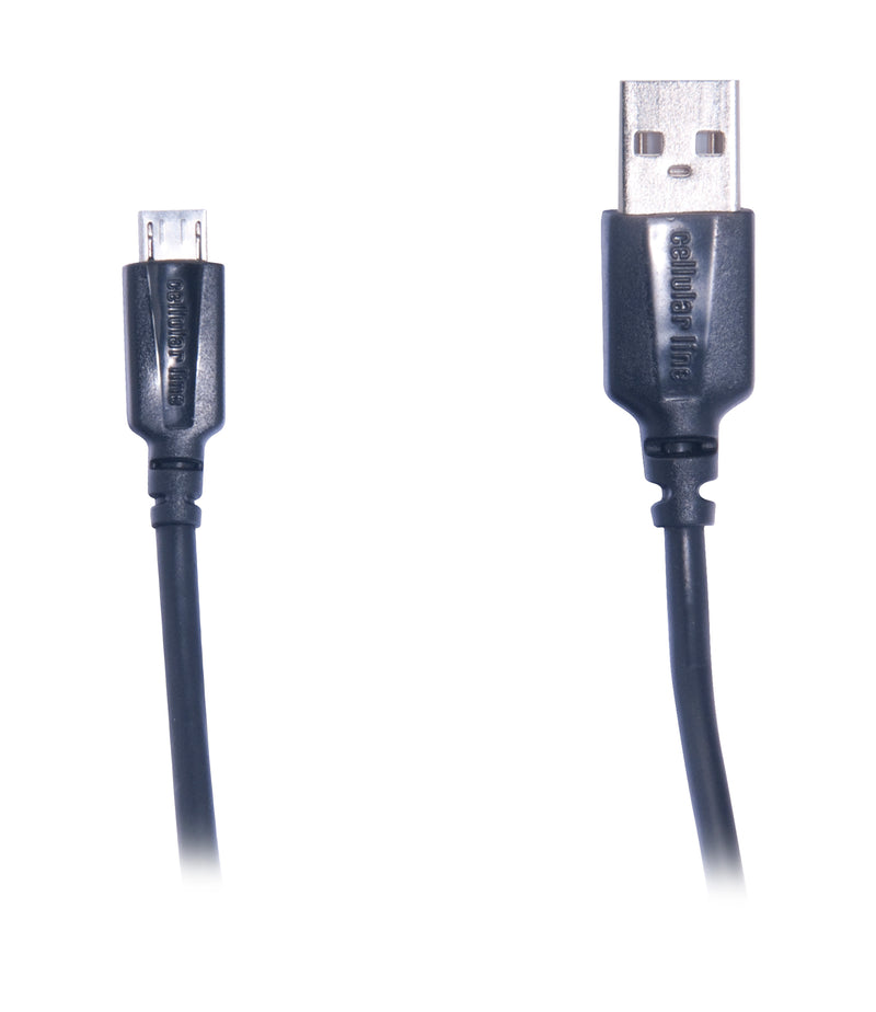CellularLine ladekabel USB-A til Micro-USB 1,2m - Svart