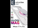 CellularLine Gloss deksel iPhone 15 Pro Max Magsafe - Gjennomsiktig