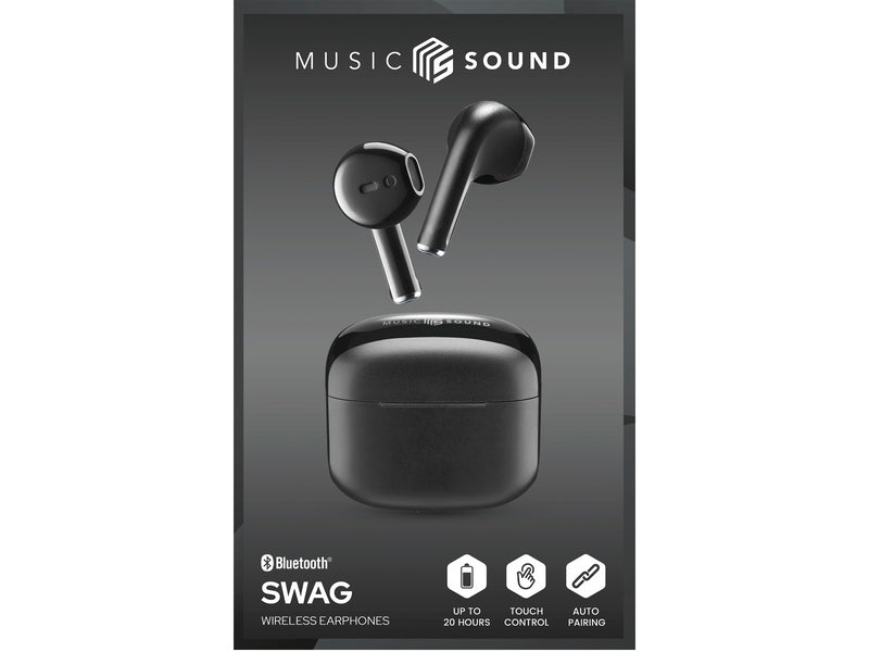 MusicSound SWAG Trådløse Ørepropper - Svart