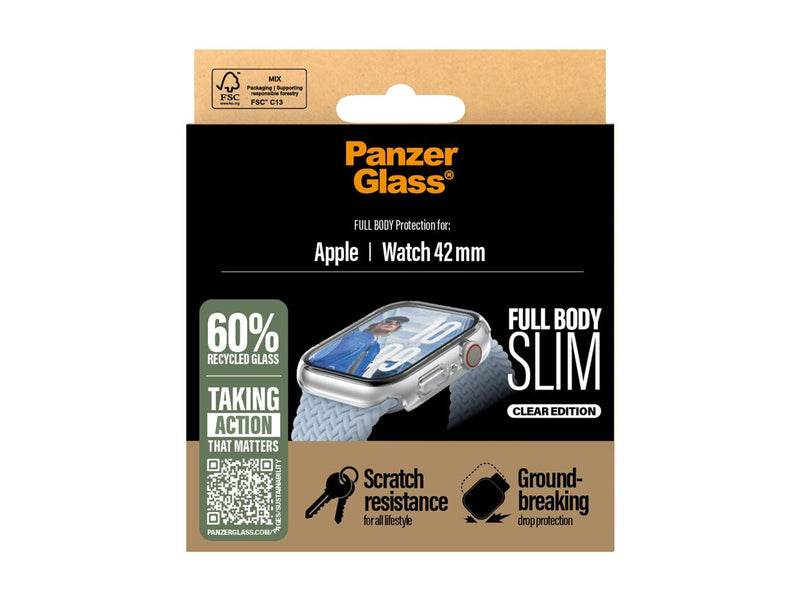 PanzerGlass Snappie Full Body Skjermbeskyttelse Apple Watch 10 42mm - Gjennomsiktig