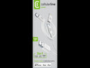 CellularLine ladekabel 3in1 USB-A til Micro-USB/USB-C/Lightning 1,2m - Hvit