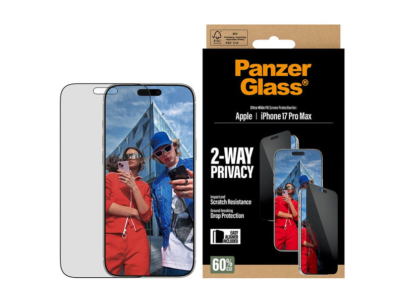 PanzerGlass UWF Privacy Skjermbeskyttelse iPhone 17 Pro Max