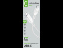 CellularLine ladekabel USB-A til USB-C 3m - Hvit