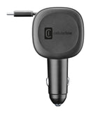 CellularLine 65W Roller Billader USB-C m/uttrekkbar kabel - Svart