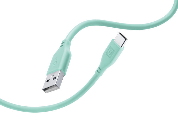 CellularLine ladekabel USB-A til USB-C 1,2m - Grønn