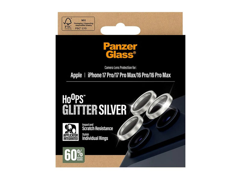 PanzerGlass Linsebeskyttelse iPhone 17 Pro/16 Pro/17 Pro Max/16 Pro Max - Sølv