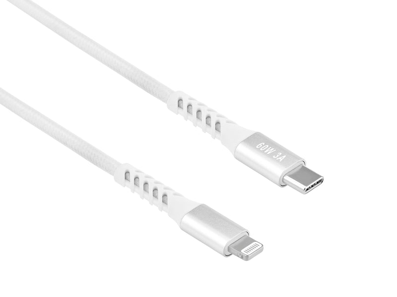 Key GRS Ladekabel USB-C til Lightning 3m - Hvit