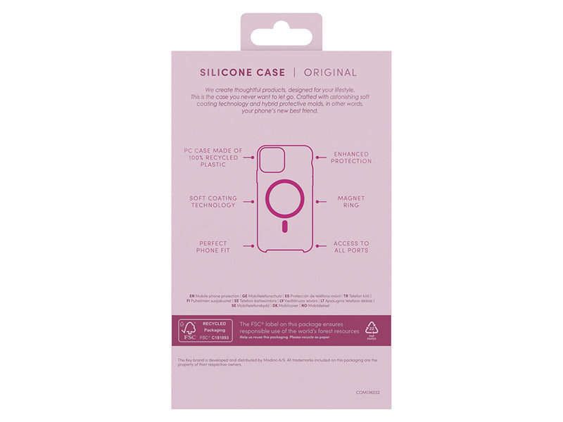 Silikondeksel iPhone 15/14/13 Magsafe - Rosa