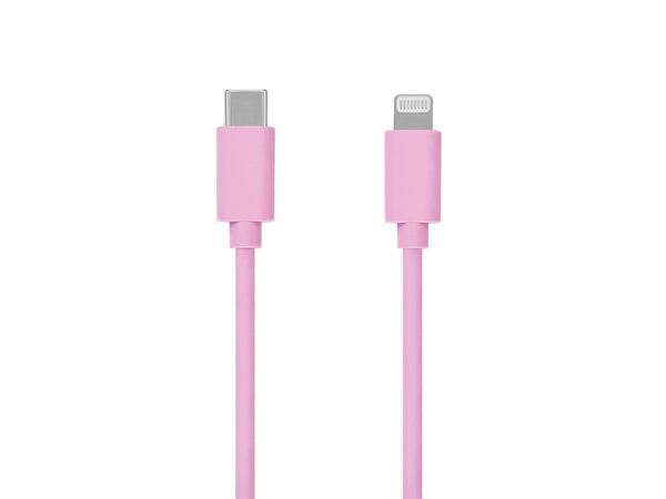 Key Ladekabel USB-C til Lightning 1m - Rosa