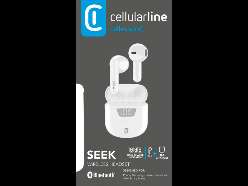 CellularLine Seek Trådløse Ørepropper - Hvit