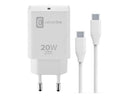 CellularLine 20W Strømadapter m/kabel USB-C til USB-C