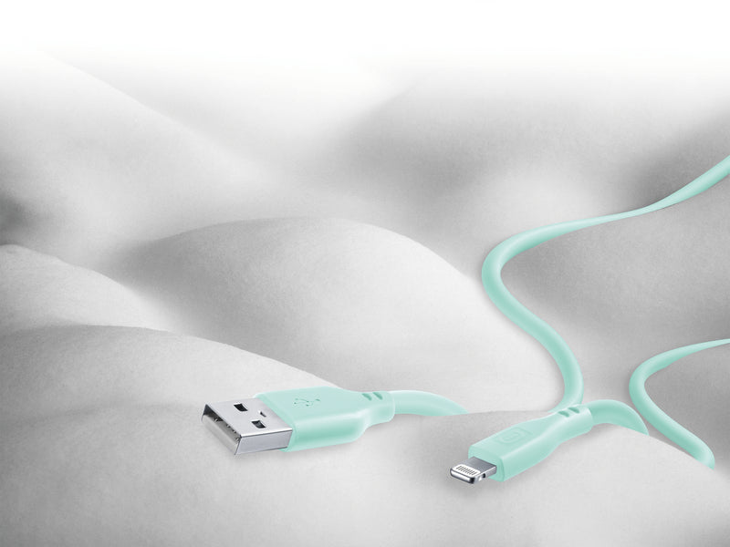 CellularLine ladekabel USB-A til Lightning 1,2m - Grønn