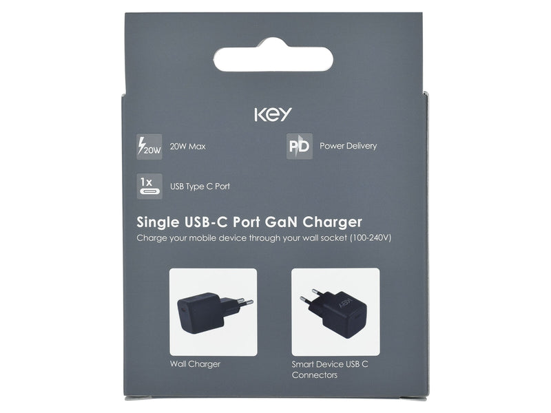 Key GaN 20W Strømadapter USB-C