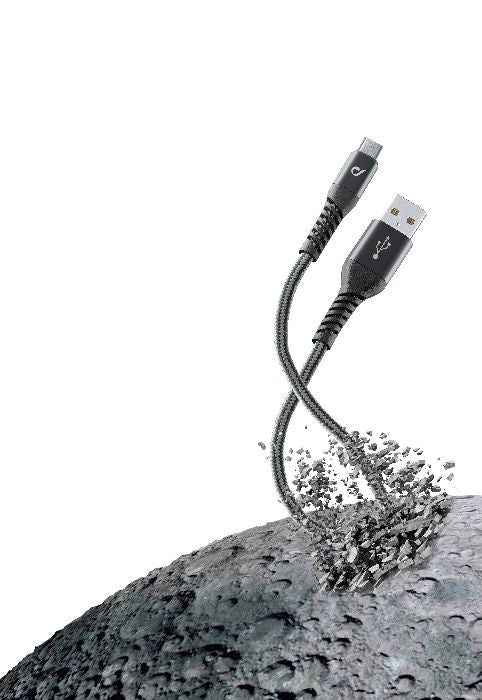 CellularLine Tetra Force ladekabel USB-A til USB-C 1,2m - Svart
