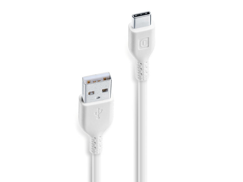 CellularLine ladekabel USB-A til USB-C 1,2m - Hvit