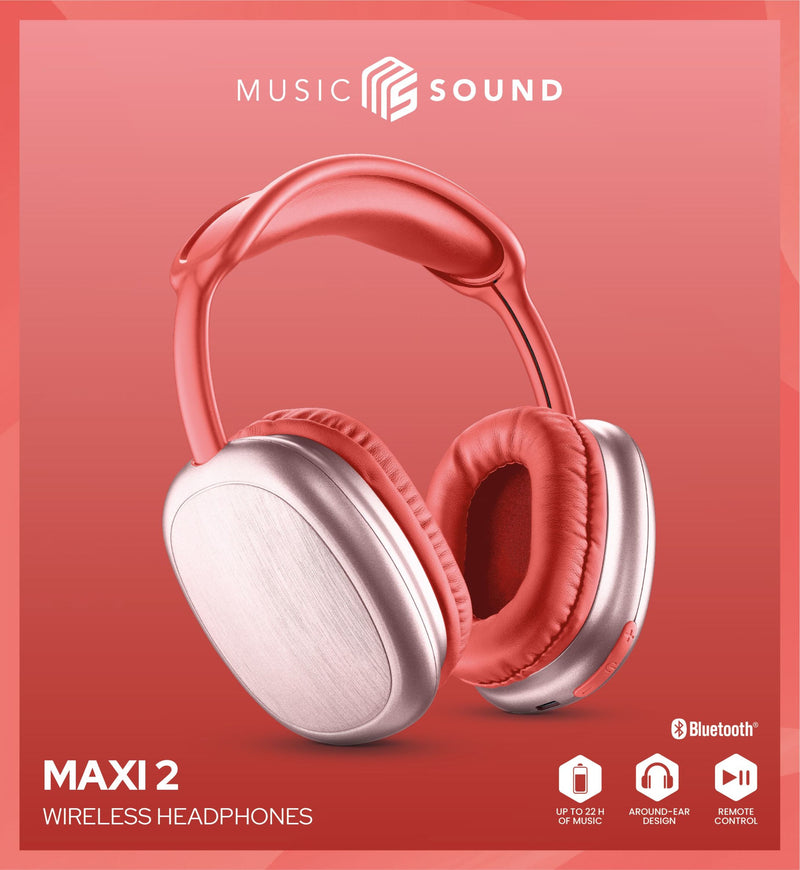 MusicSound Maxi Trådløse Hodetelefoner - Rød