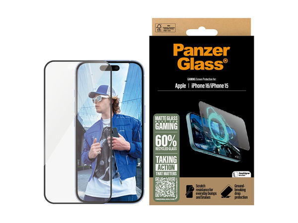 PanzerGlass Gaming Screen Skjermbeskyttelse iPhone 16/15