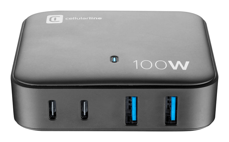 CellularLine 100W Multipower Stømadapter USB-A og USB-C