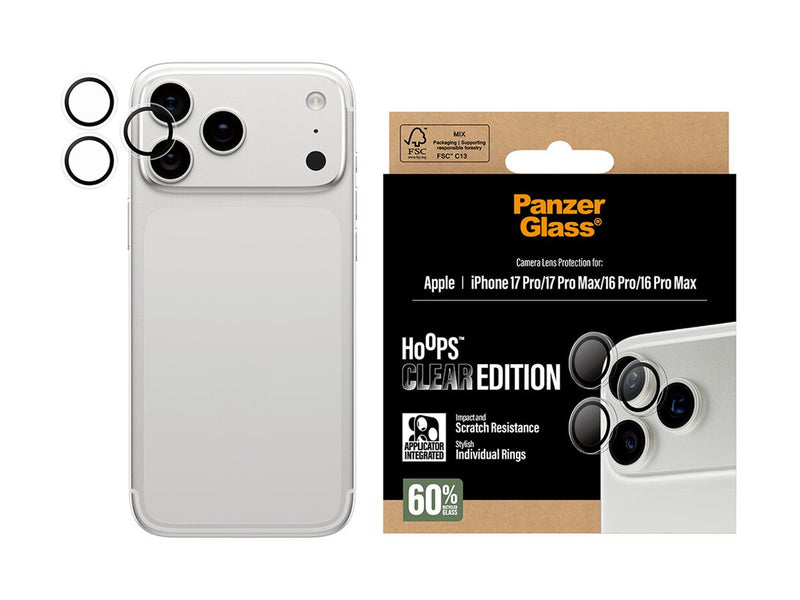 PanzerGlass Linsebeskyttelse iPhone 17 Pro/16 Pro/17 Pro Max/16 Pro Max