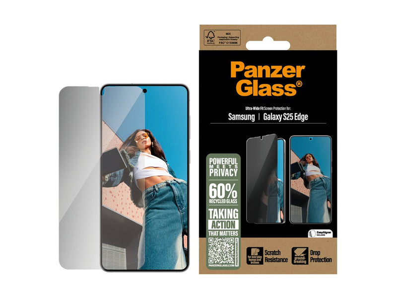 PanzerGlass UWF Privacy Skjermbeskyttelse Samsung S25 Edge