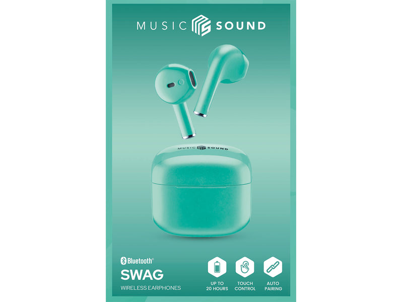 MusicSound SWAG Trådløse Ørepropper - Grønn