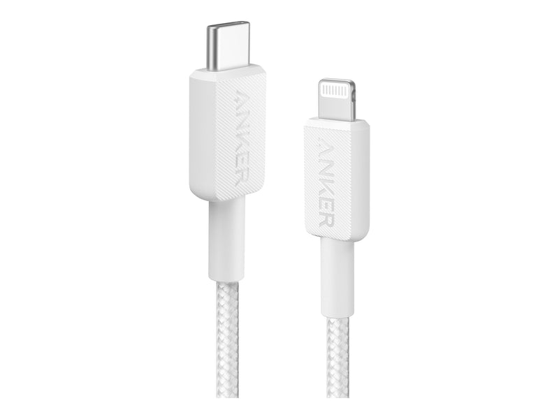 Anker 322 Ladekabel USB-C til Lightning 0,9m - Hvit